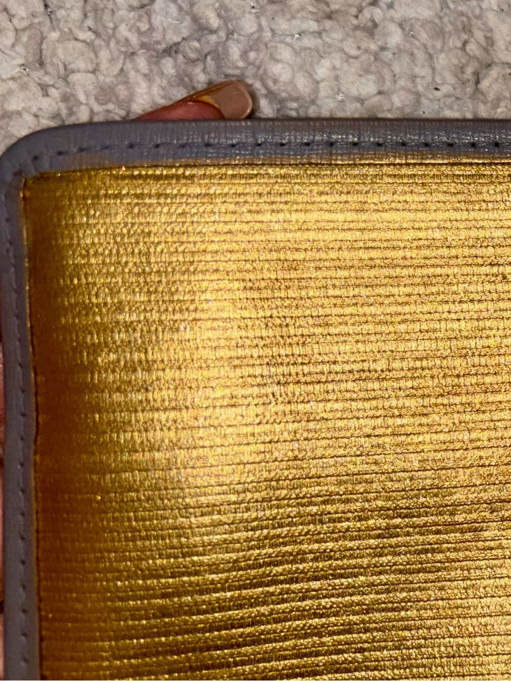 Vintage YSL Yves Saint Laurent Gold Toiletry Pouch/Crossbody Bag - Picture 10 of 11